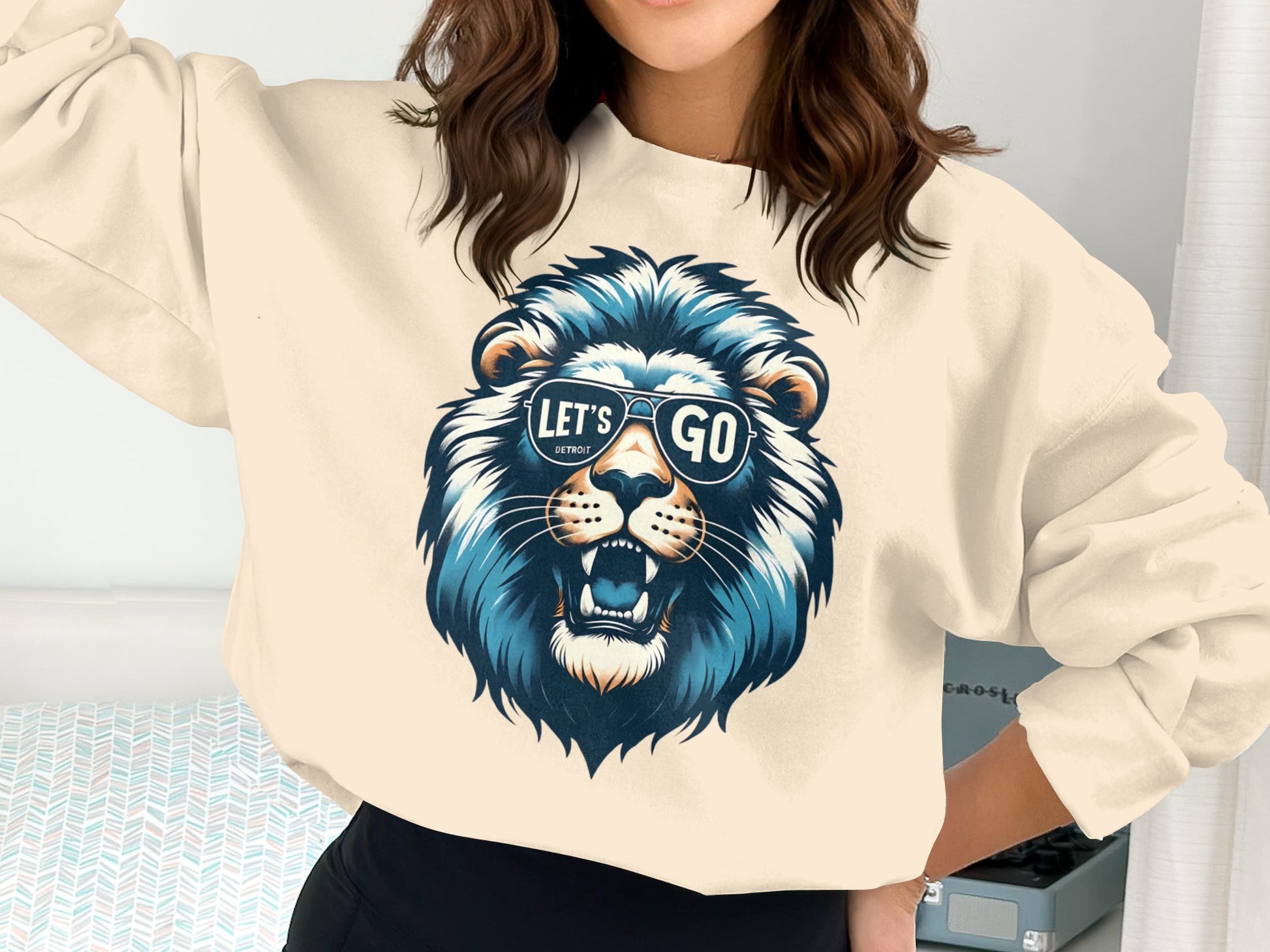 Let's Go Lion With Sunglasses Sweatshirt product