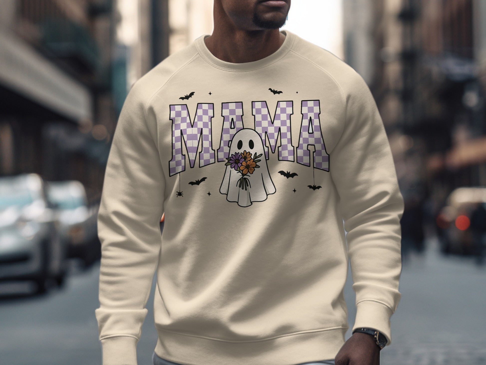 Mama Ghost Graphic Sweatshirt for Halloween product
