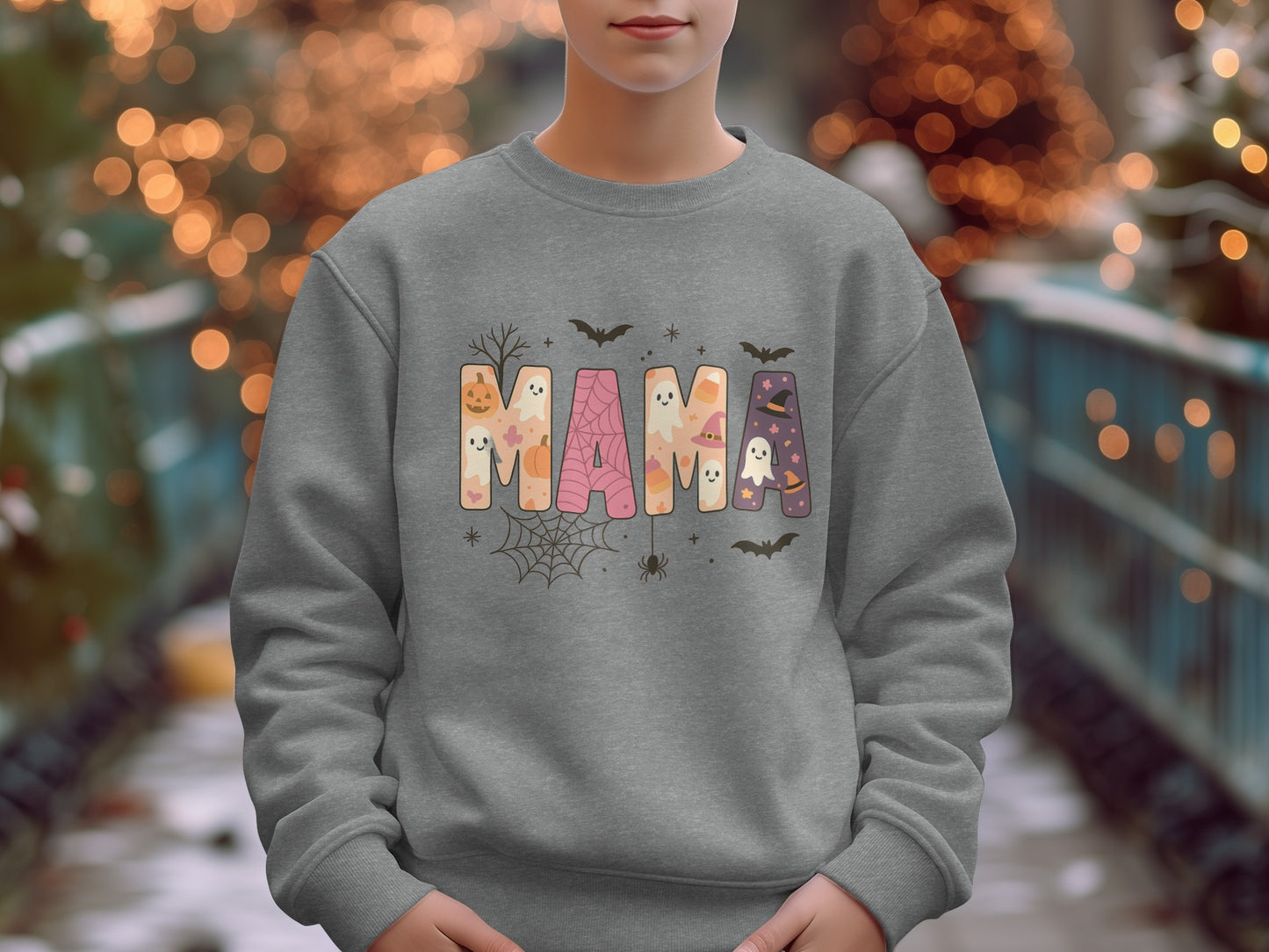 Mama Ghosts and Bats Festive Halloween Sweatshirt product