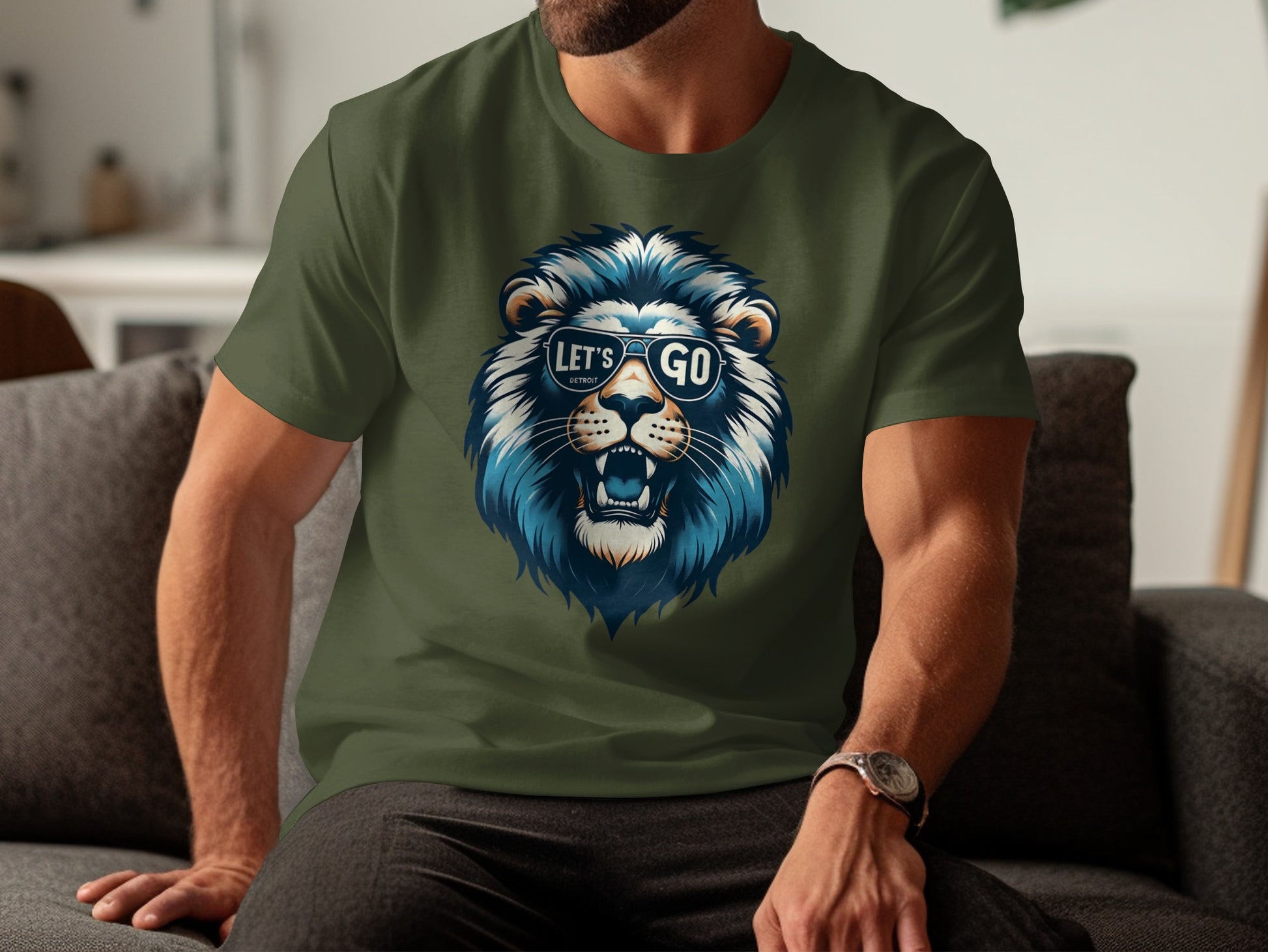 Let's Go Lion Graphic Print T-Shirt product type
