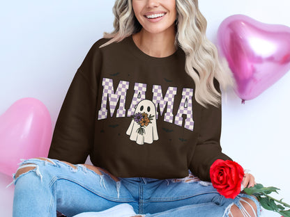 MAMA Ghost Graphic Long Sleeve Top cozy season product type