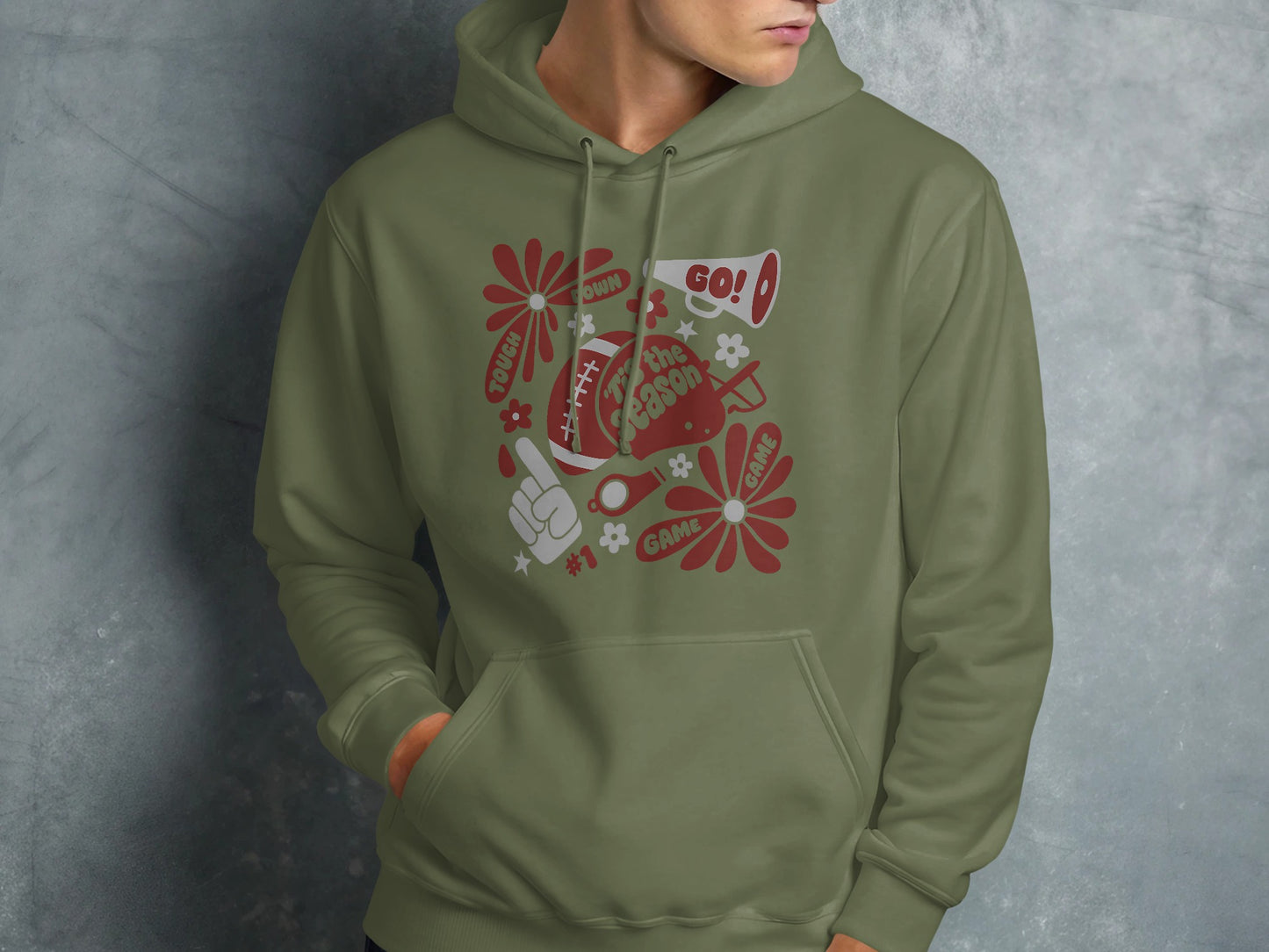 Retro Inspired Football Hoodie Perfect Game Day Product