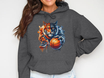 Basketball Tiger Hoodie for Casual Wear Stylish product type
