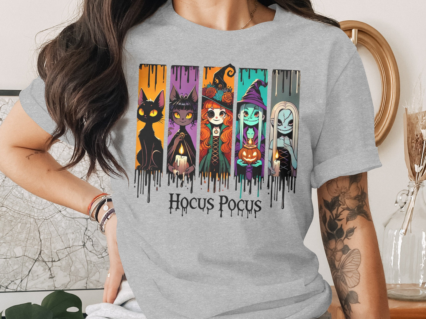 Hocus Pocus Dripping Characters Witchcraft Shirt product