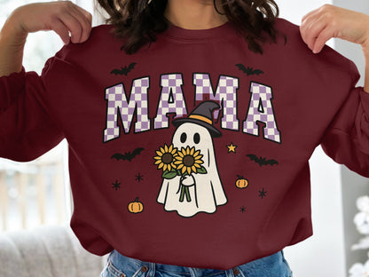 Mama Ghost Halloween Theme Graphic Sweatshirt product