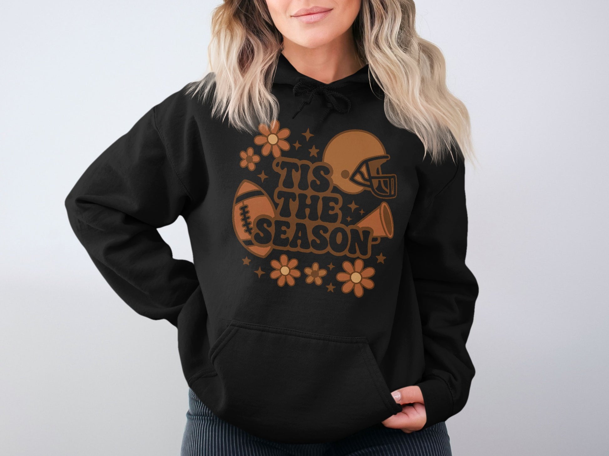Tis The Season Football Graphic Hooded Sweatshirt product type