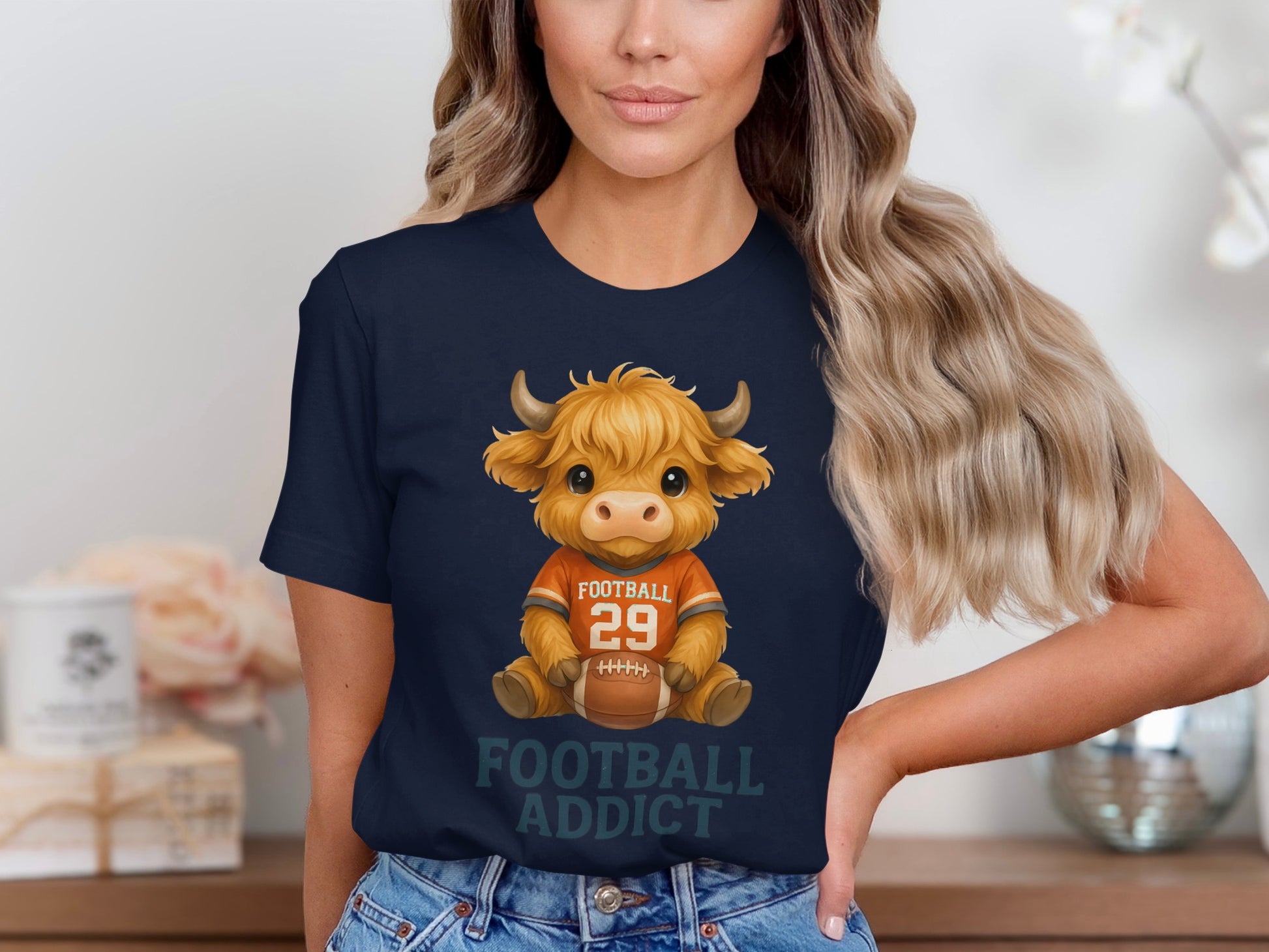 Football Addict Bull Holding Ball T-shirt product type