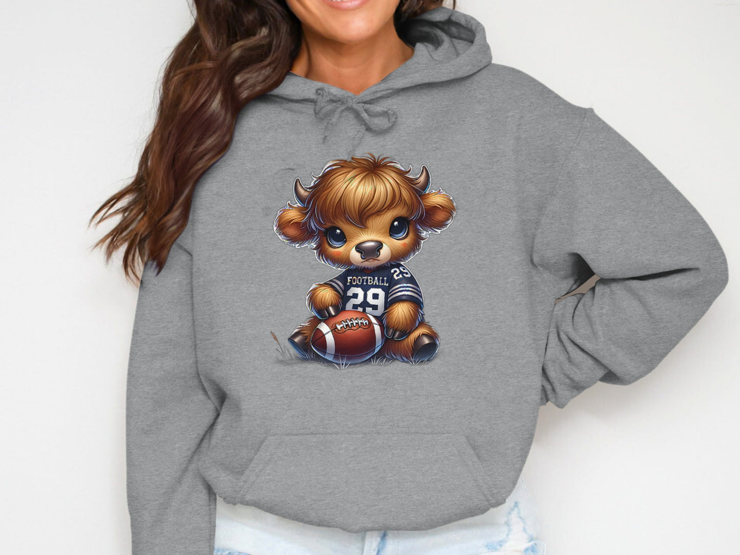 Adorable Football Animal Design on Cozy Hoodie product