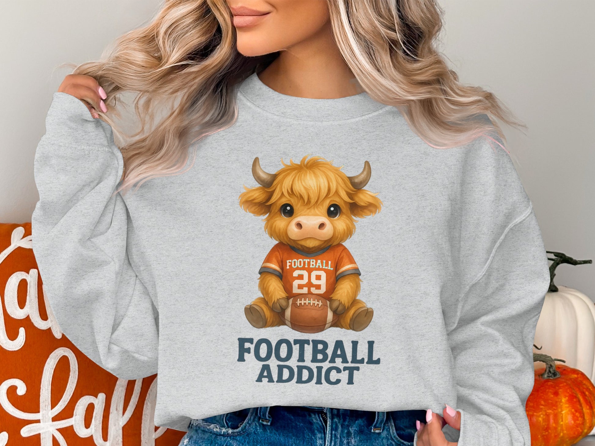 Cute Football Addict Animal Lover Graphic Sweatshirt Product
