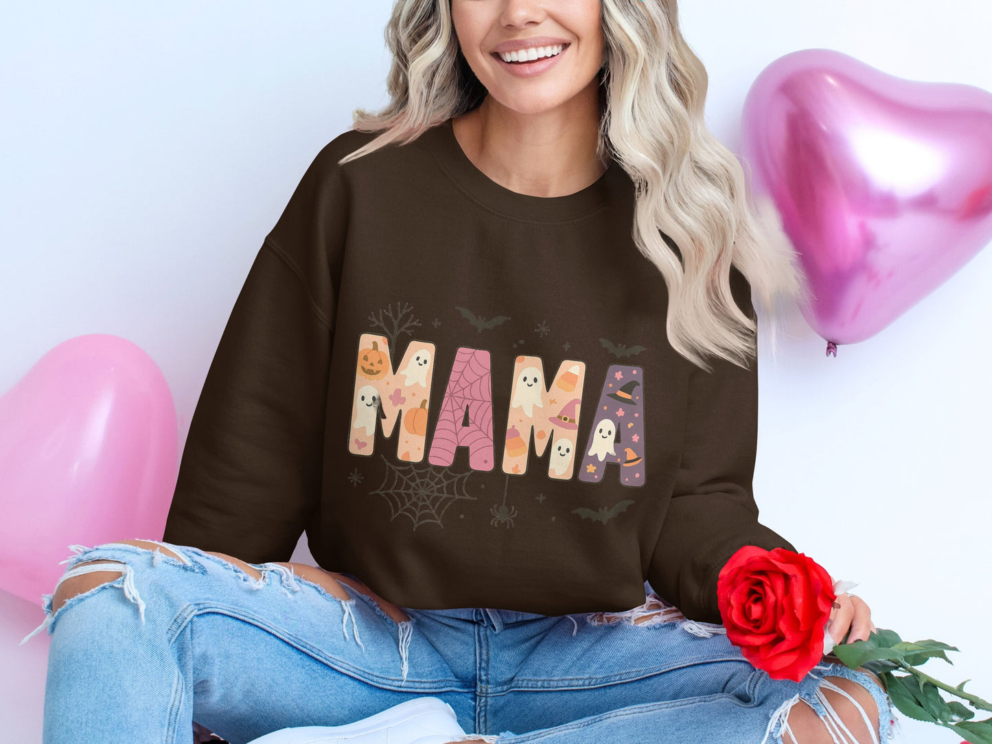 Cute Spooky Mama Halloween Sweatshirt product type