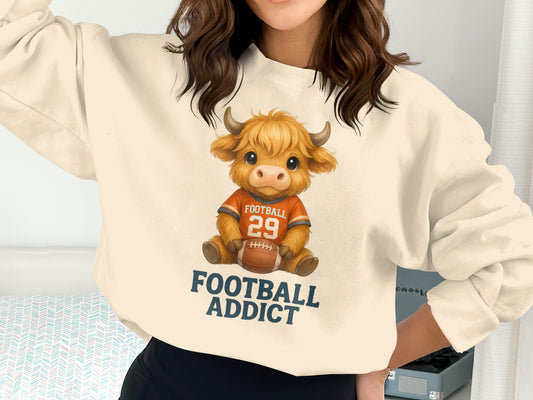 Football Addict Cute Baby Cow Football Design product type