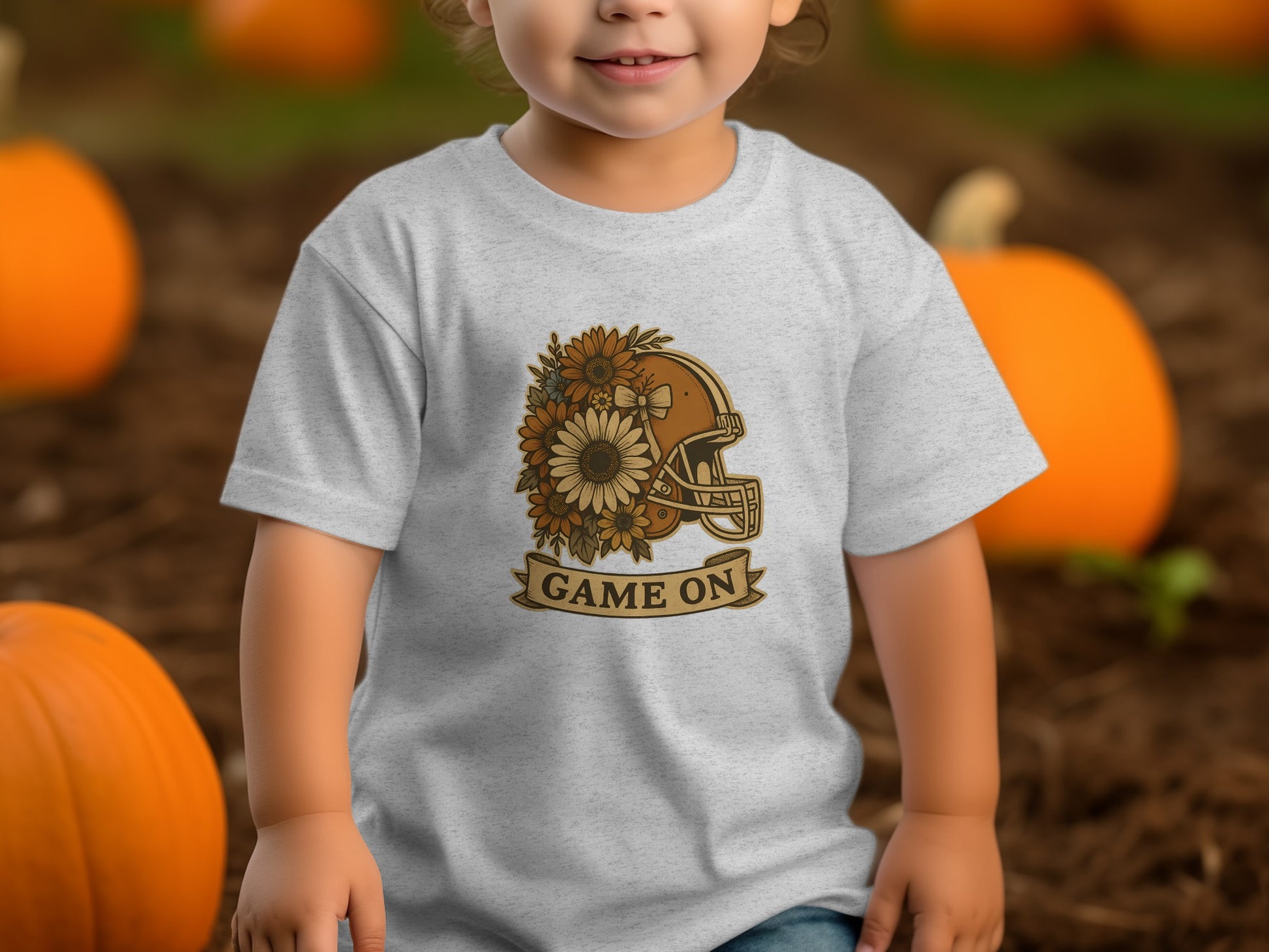 Game On Helmet with Florals Toddler T-shirt product