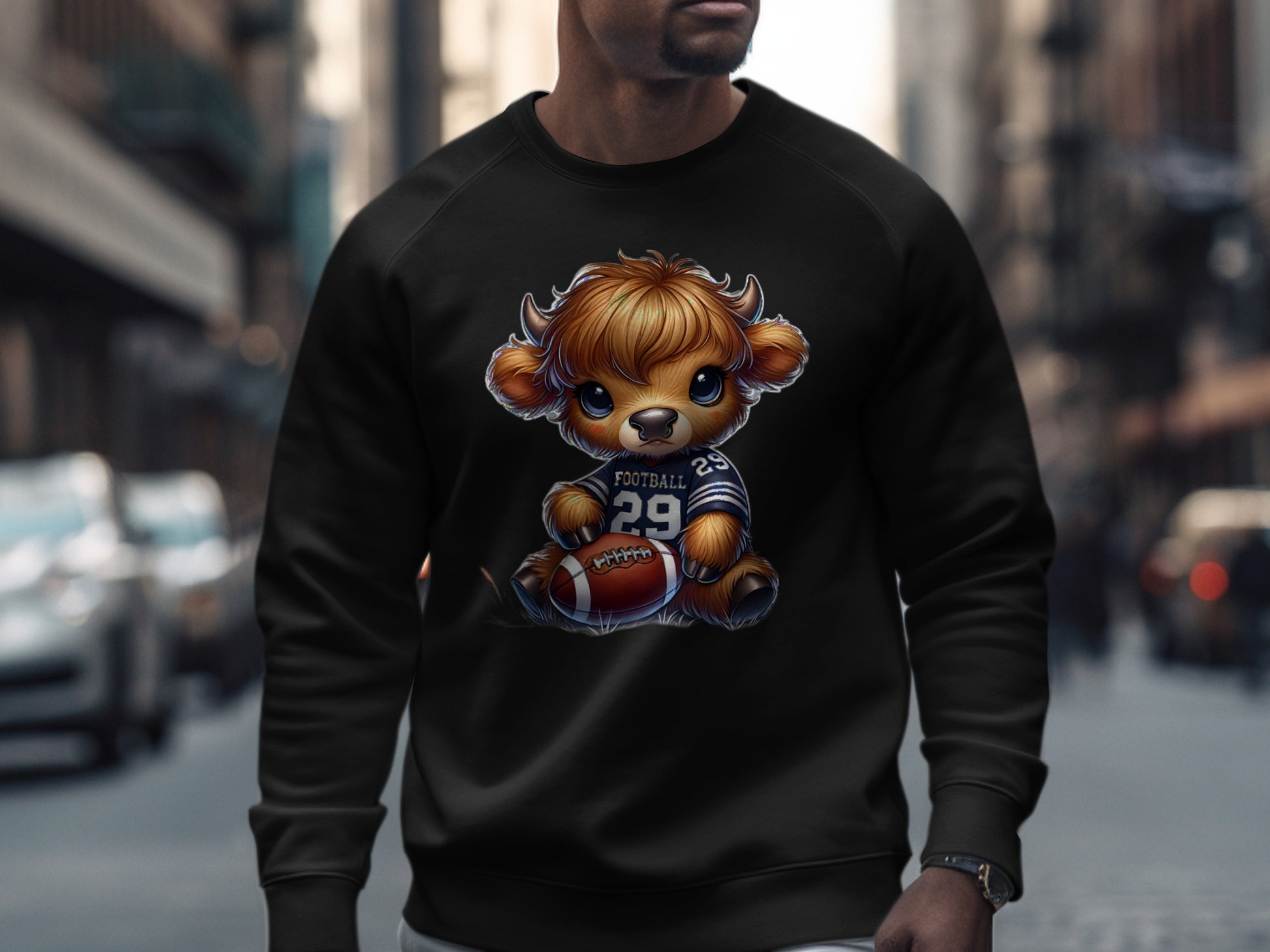Adorable Football Themed Moose Sweatshirt product