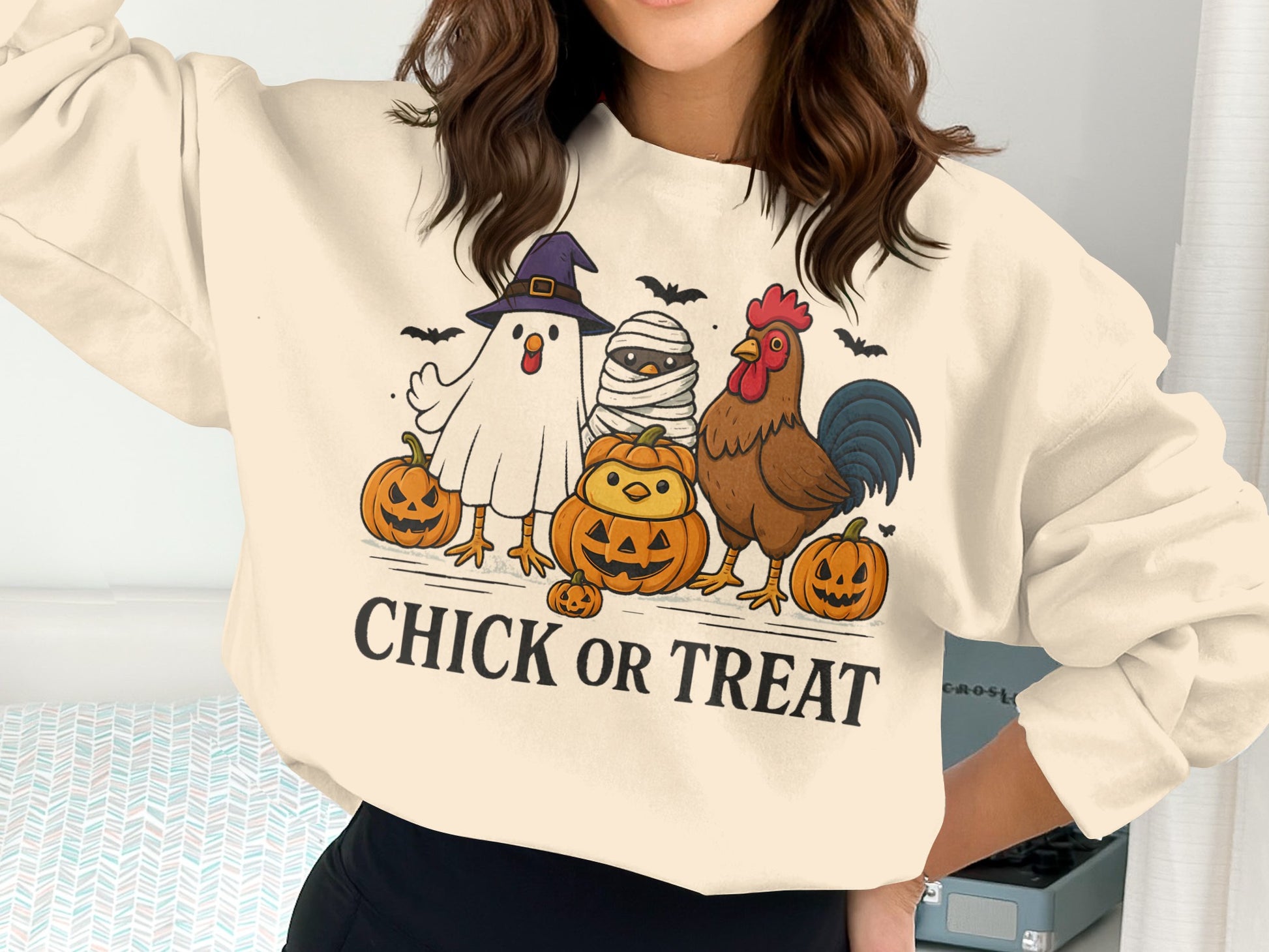 Halloween Chick or Treat Festive Sweater product type