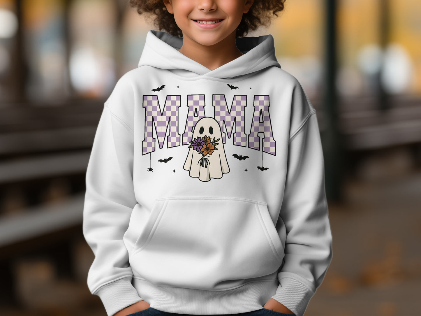 Mama Ghost Holding Flowers Hoodie product type
