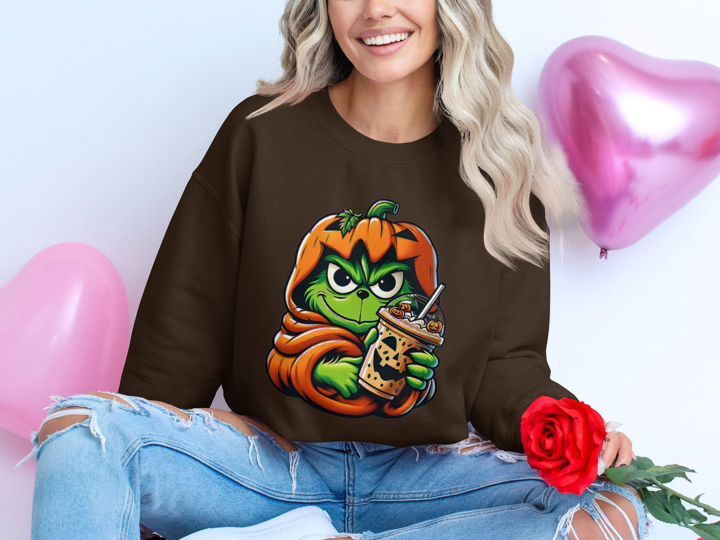 Pumpkin Grinch Graphic Sweatshirt product