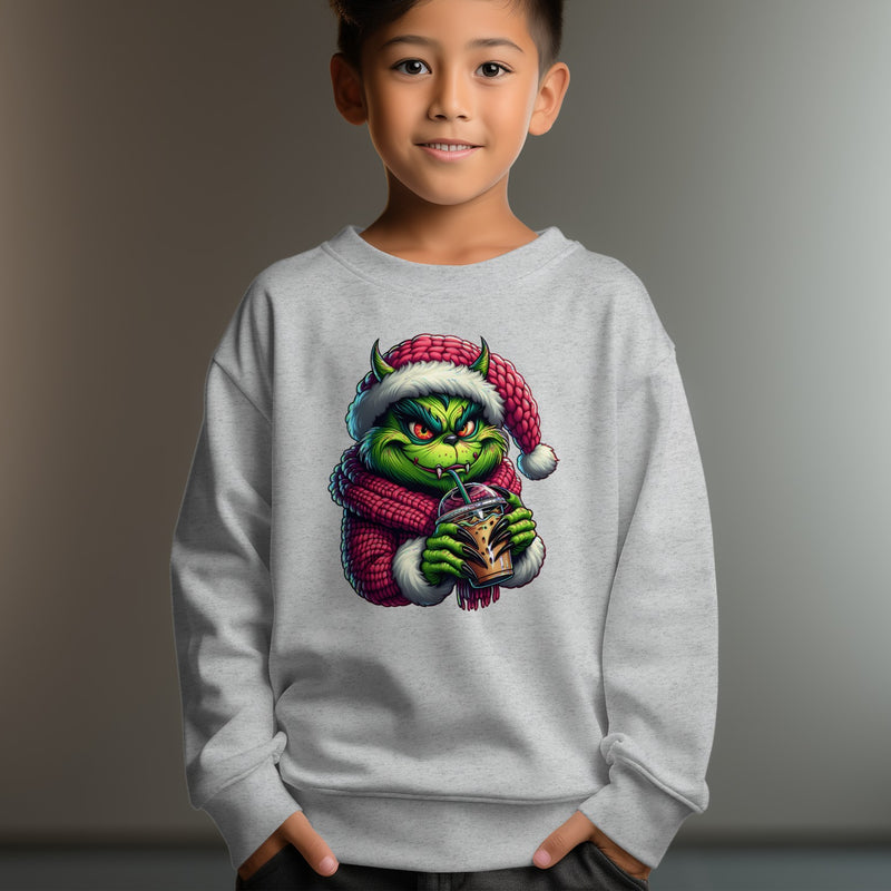 Grinch Christmas With Coffee Holiday Season Sweatshirt