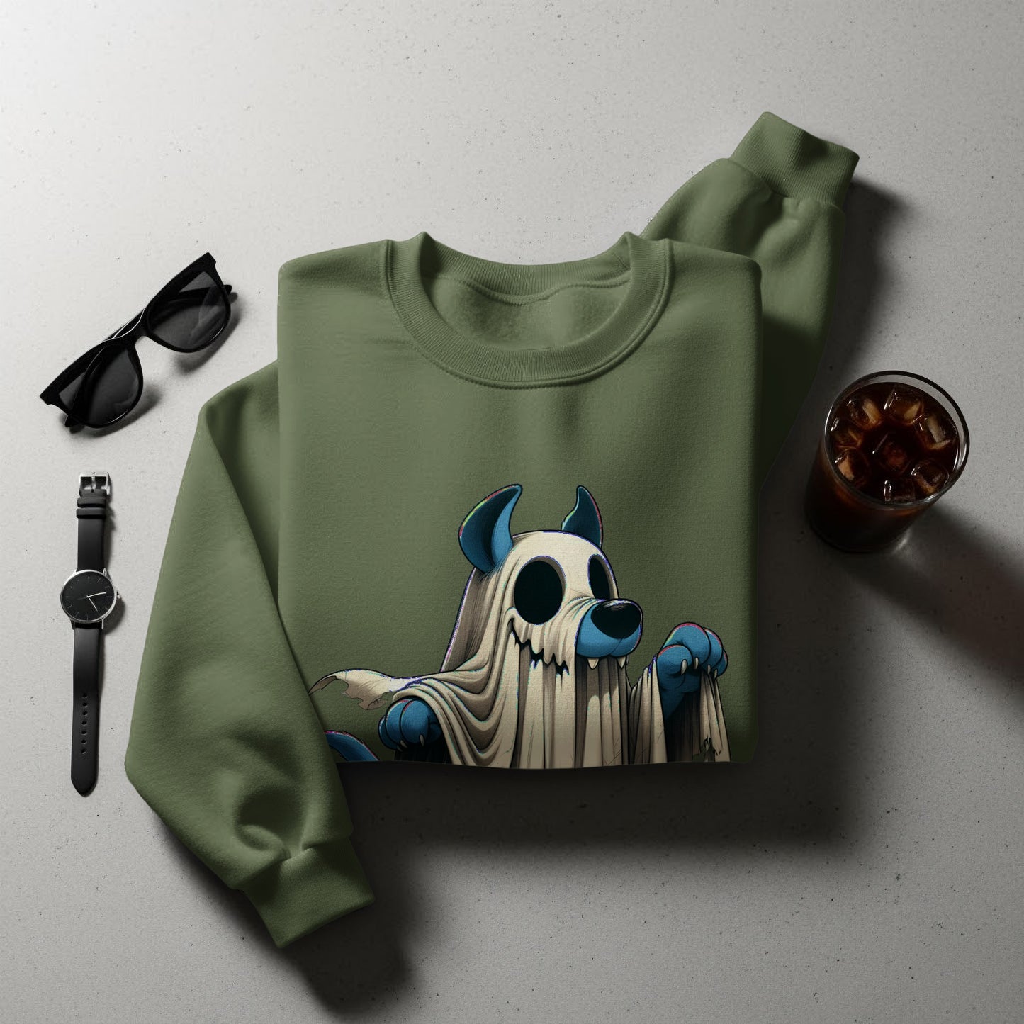 Spooky Cute Bear Ghostly Design Stylish Sweatshirt product type