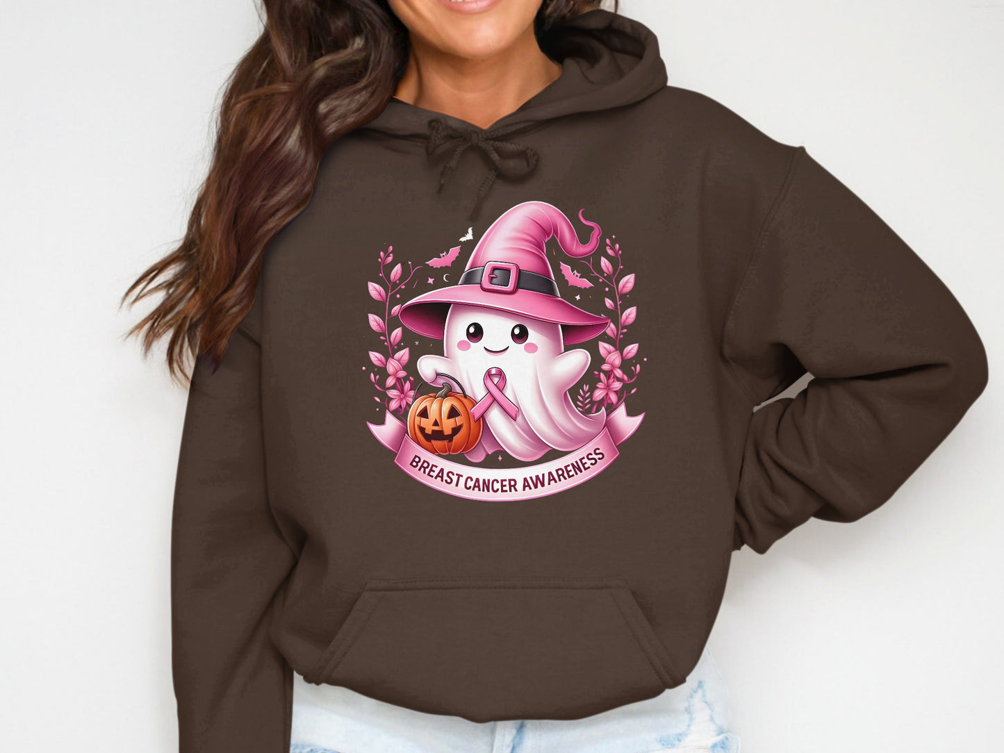 Witch Hat Breast Cancer Awareness Hoodie product