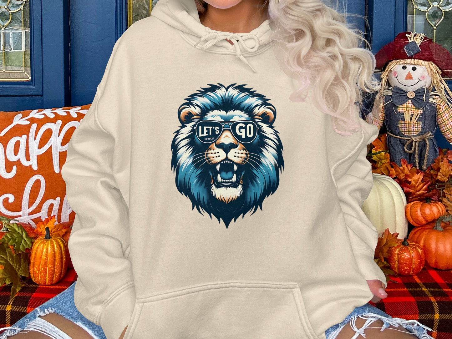 Fierce Blue Lion Let's Go Hoodie product
