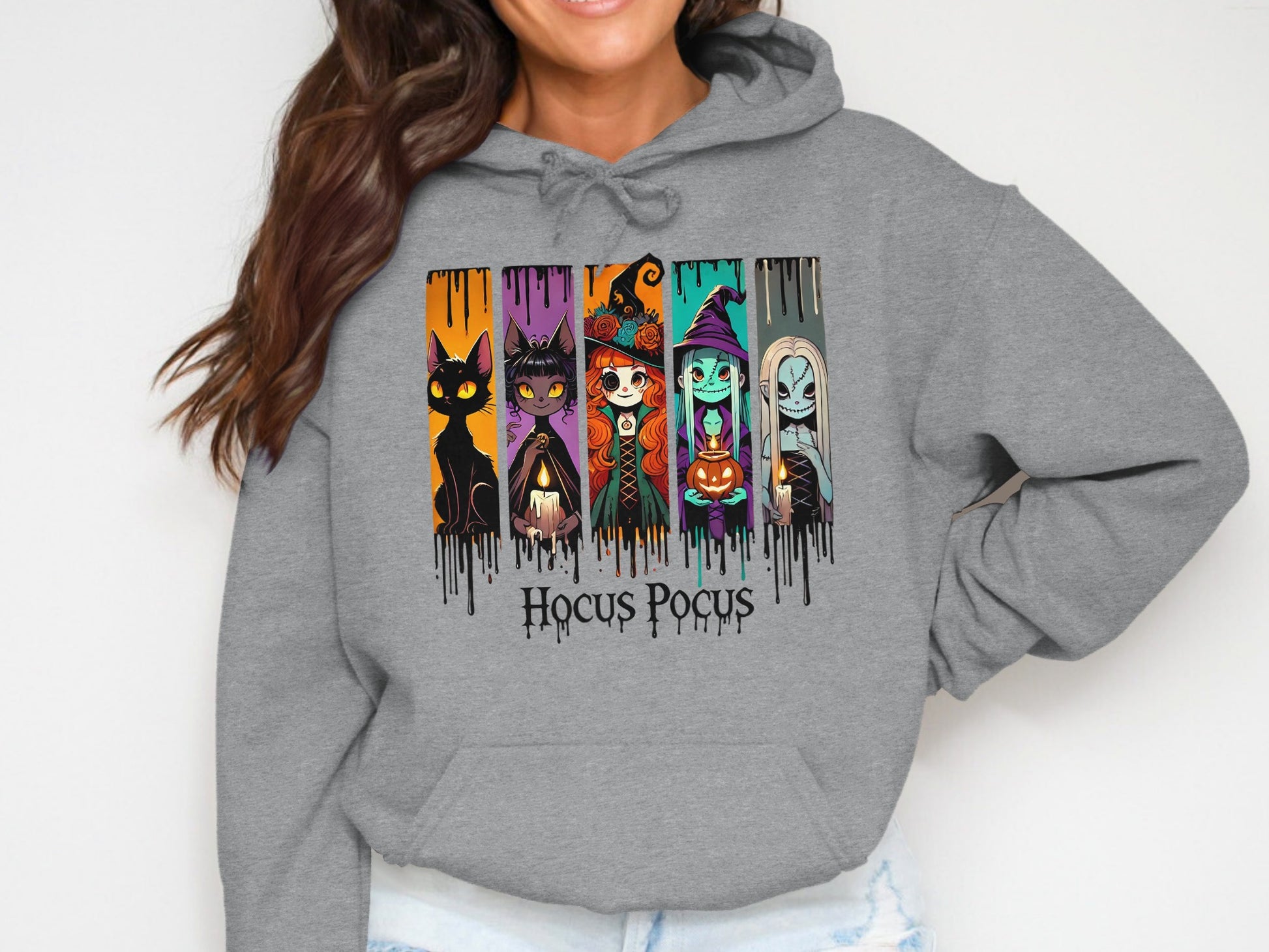 Hocus Pocus Themed Spooky Cats and Witches Hoodie product