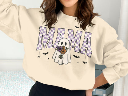 Mama Ghost Checkered Letters Sweatshirt product type