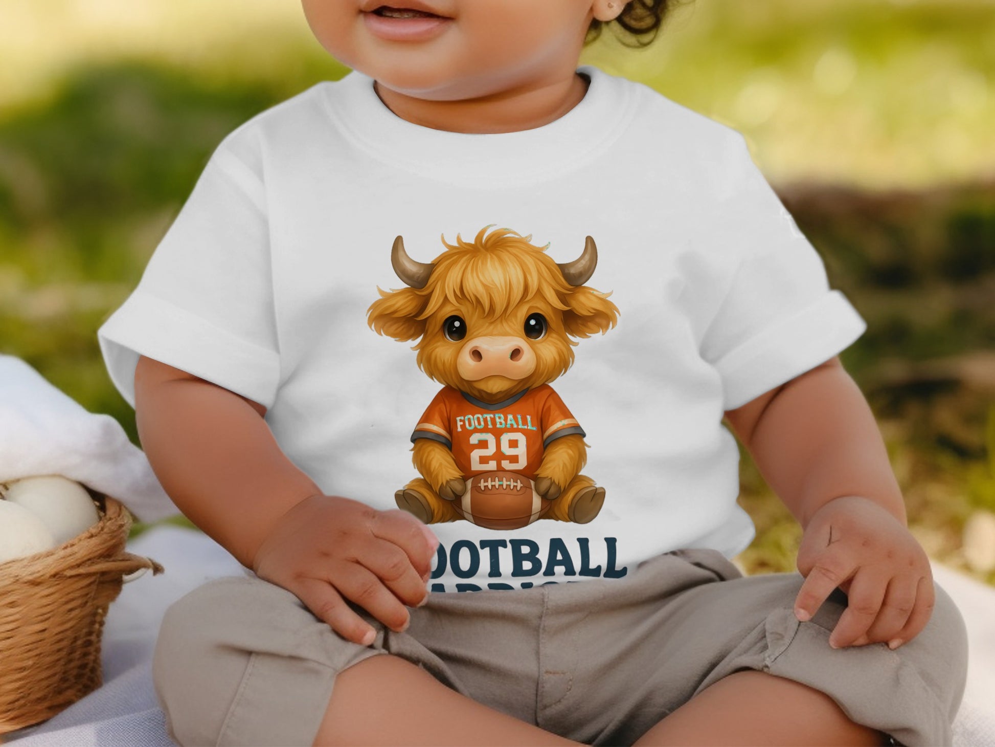 Adorable Baby Cow Football Graphic Kids T-Shirt product