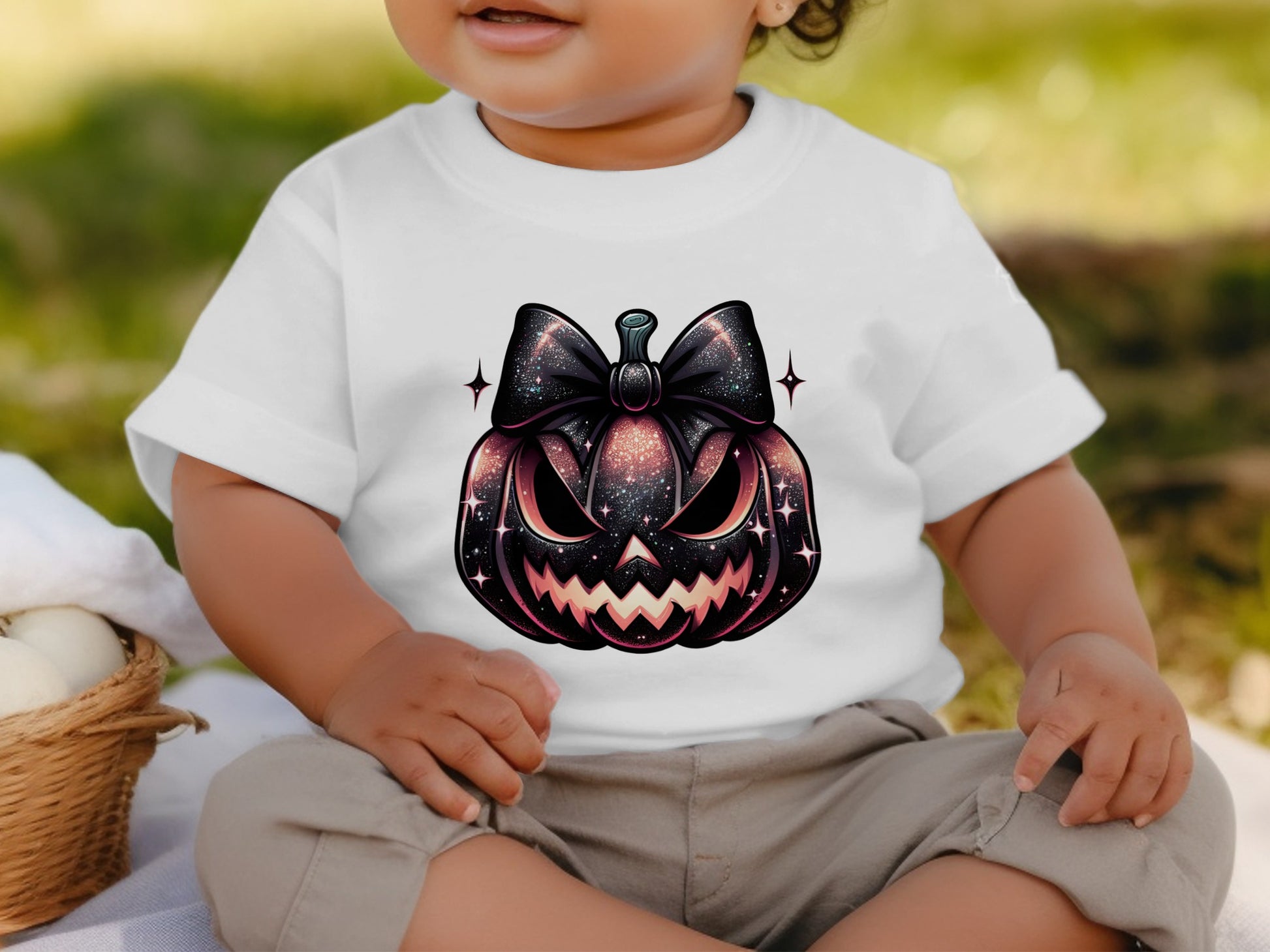 Halloween Themed Pumpkin Graphic Baby Product