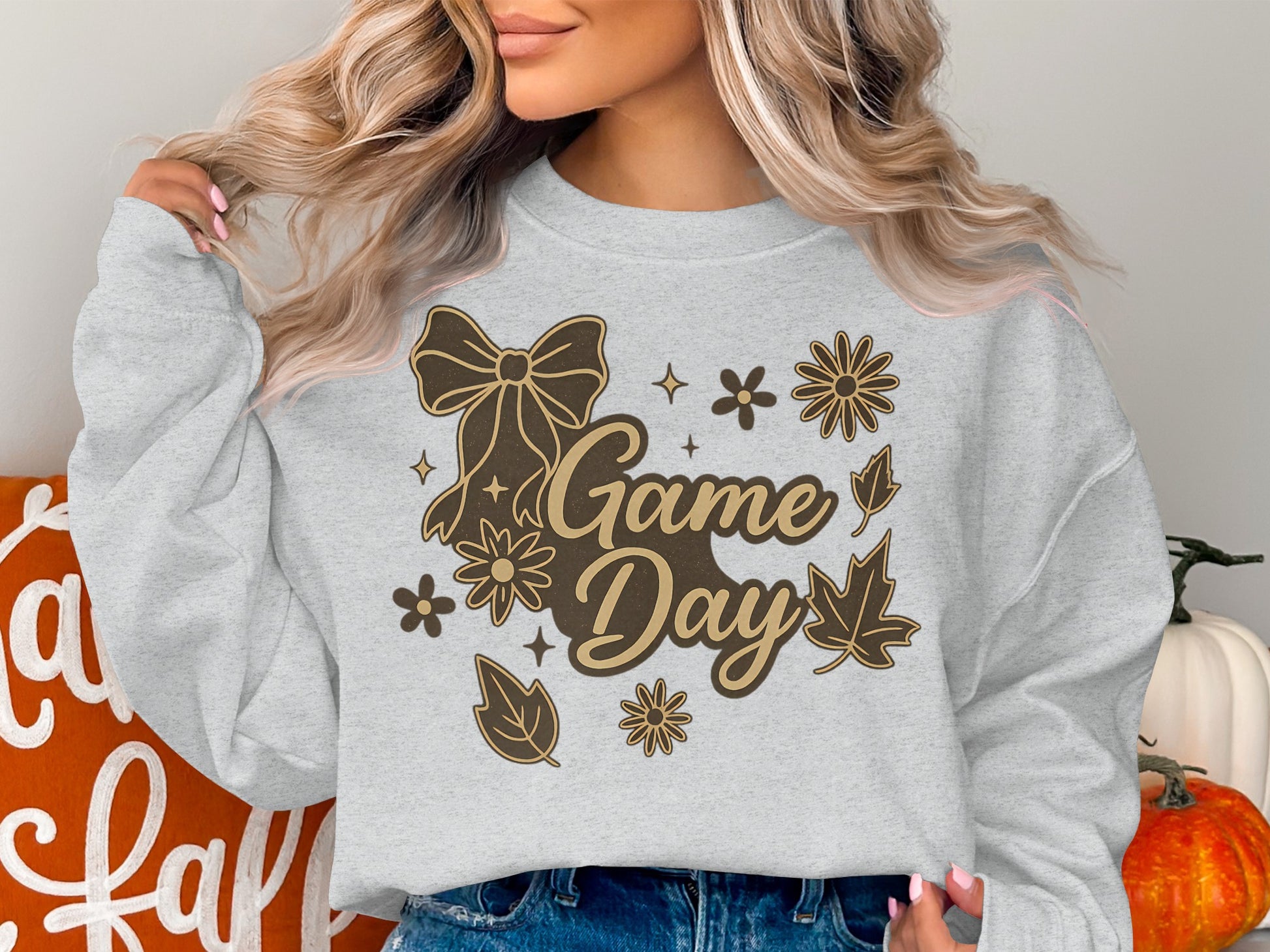 Charming Floral Game Day Design Sweatshirt product