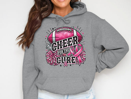 Cheer For The Cure Graphic Hoodie Football product