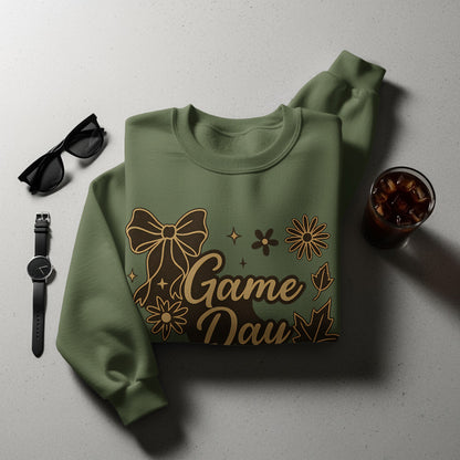 Game Day Bow Flowers Leaves Graphic Design Product