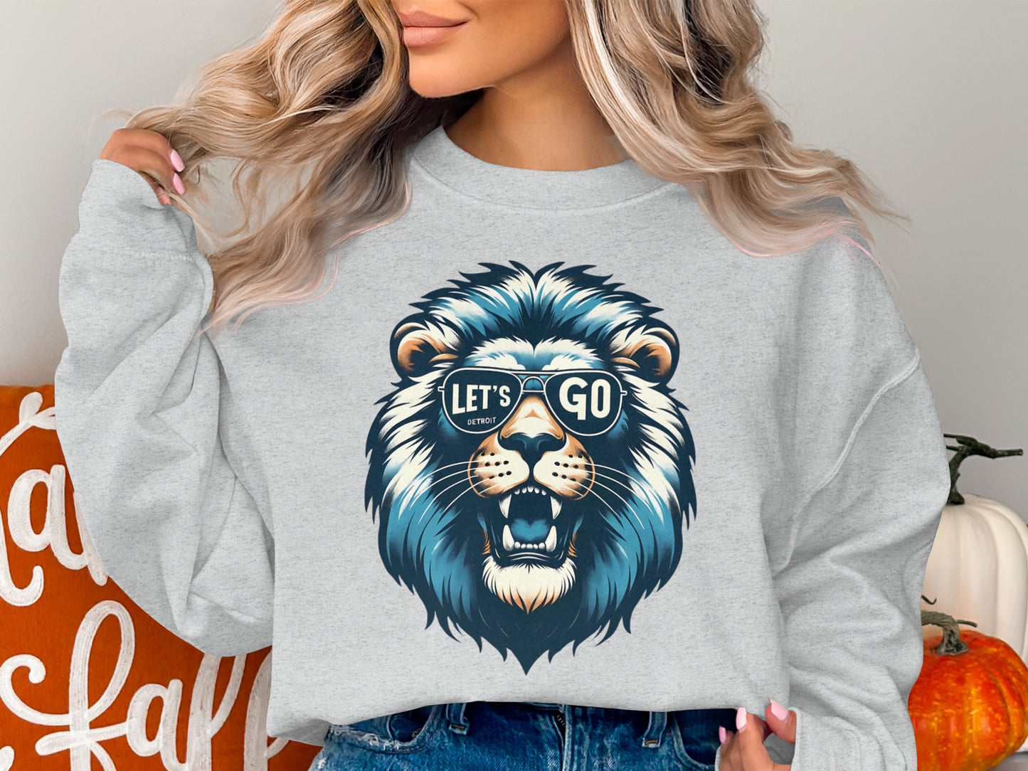 Let's Go Lion with Sunglasses Graphic Sweatshirt product