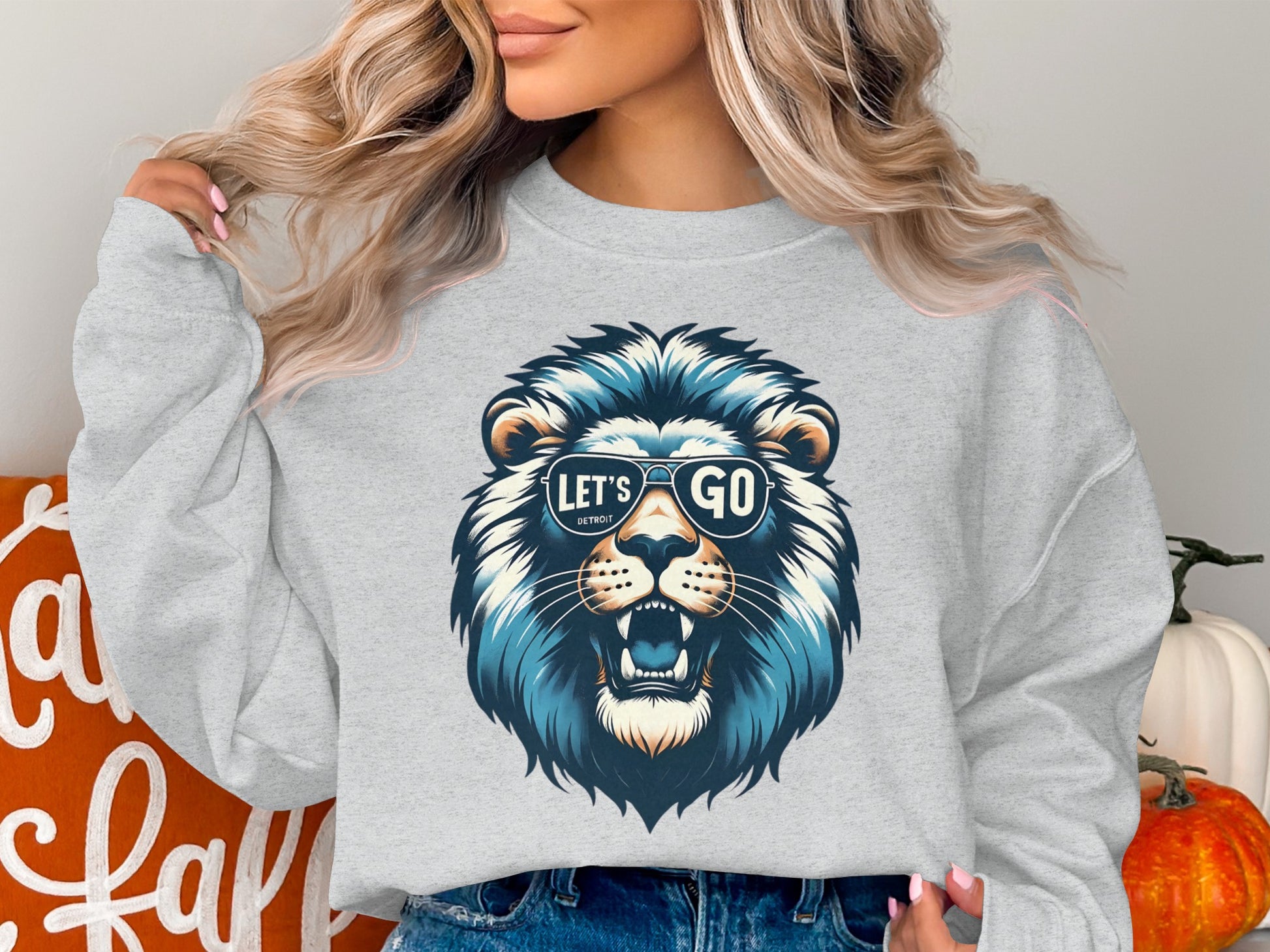 Let's Go Lion with Sunglasses Graphic Sweatshirt product