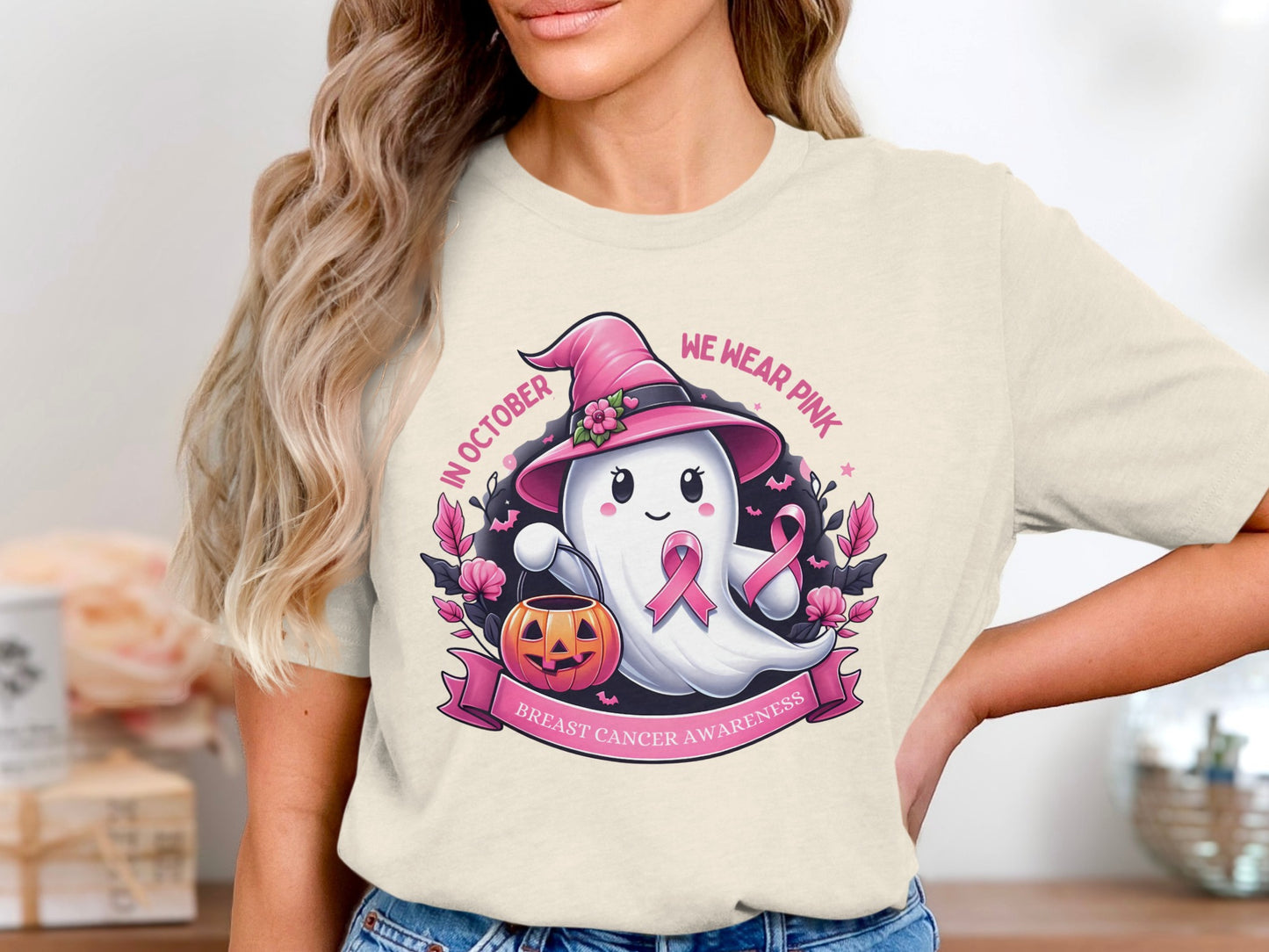 Breast Cancer Awareness Halloween T-shirt product type