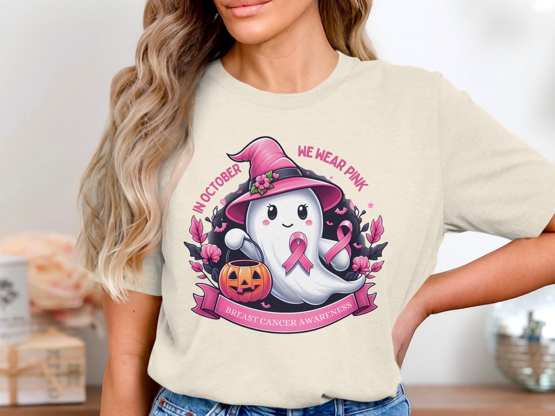 Breast Cancer Awareness Halloween T-shirt product type