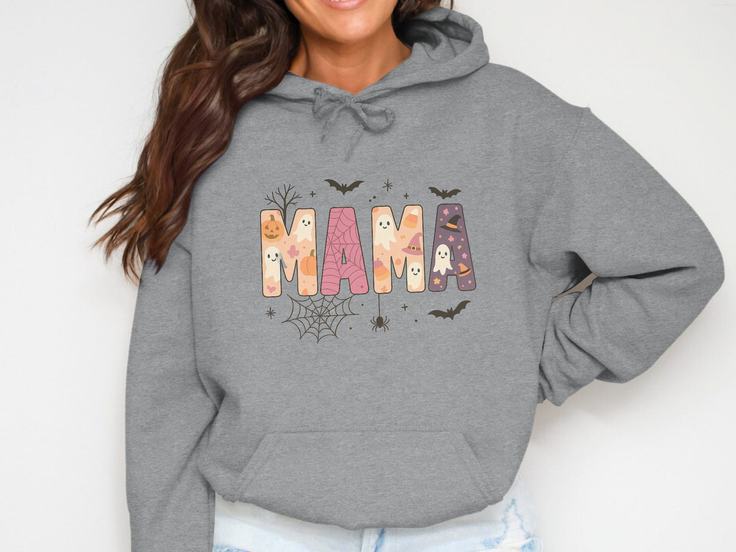Cute Halloween Mama Ghost Bat Spider Hoodie product