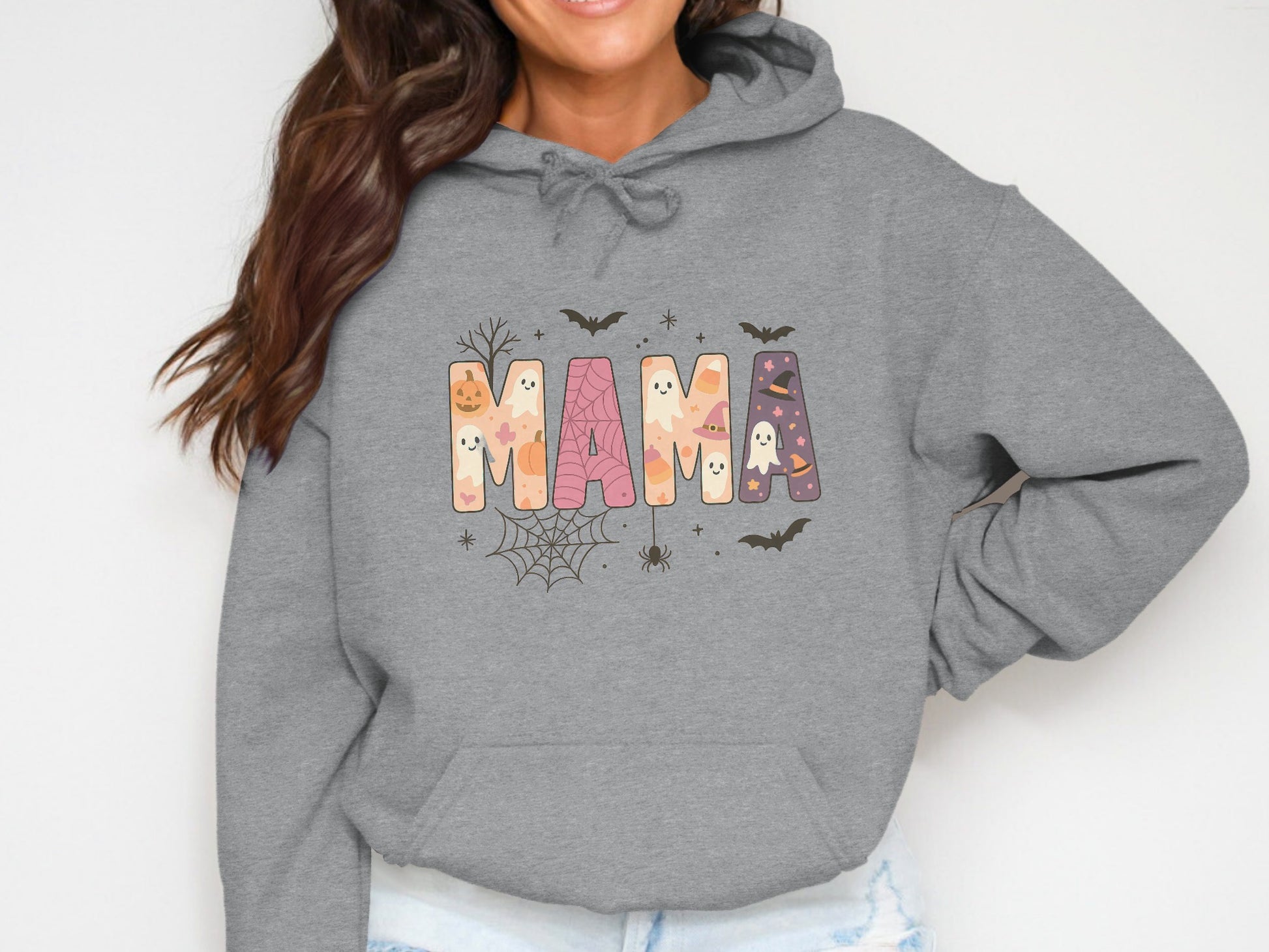 Cute Halloween Mama Ghost Bat Spider Hoodie product