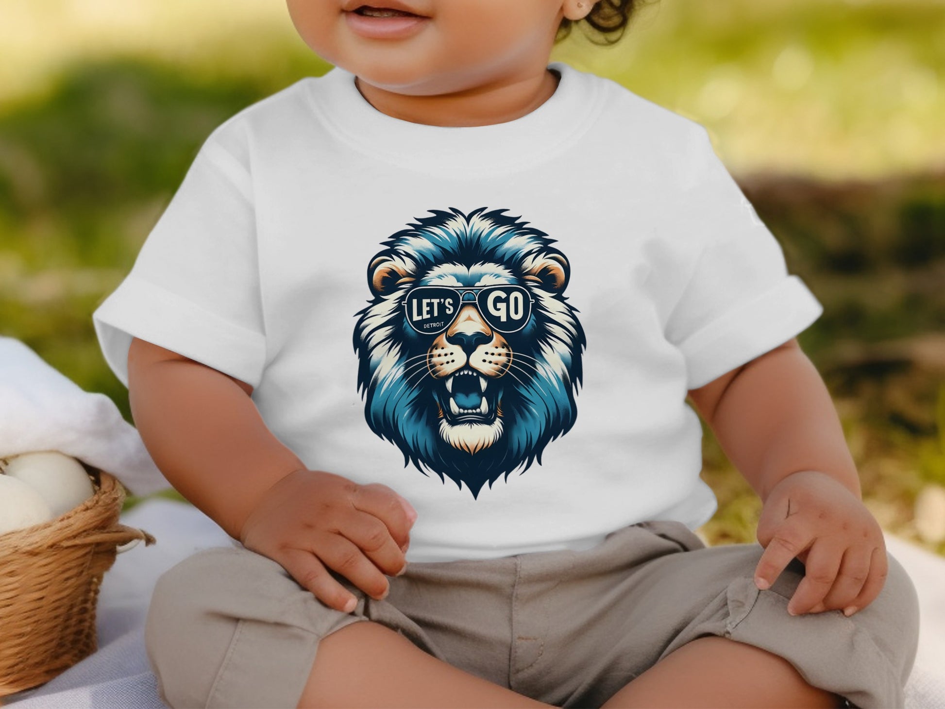 Let's Go Roaring Lion Graphic Baby T-Shirt product