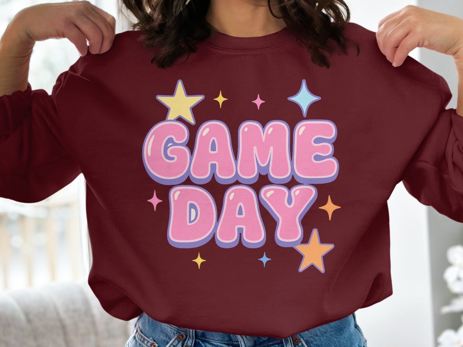 Game Day Stars Colorful Design Sweatshirt product