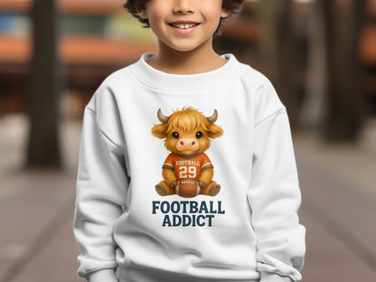 Football Addict Cute Little Bull Design Sweatshirt product type