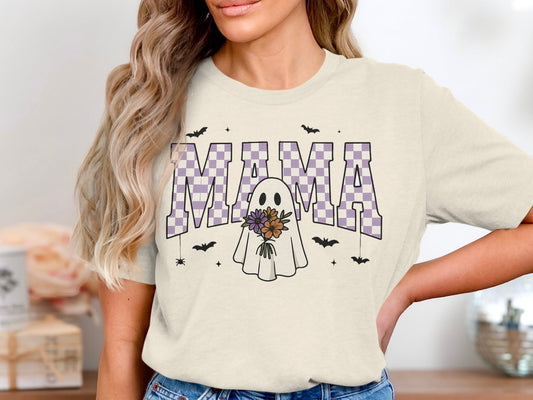 Mama Ghost with Flowers Family Themed Shirt product type