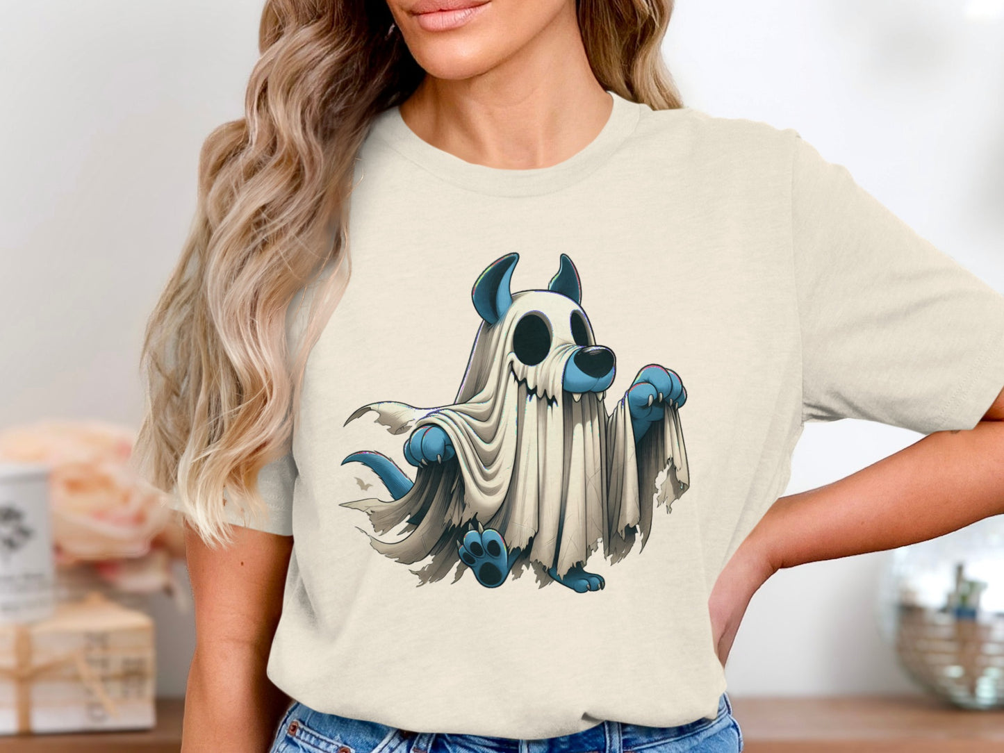 Cute Spooky Ghost Dog Graphic Tee product