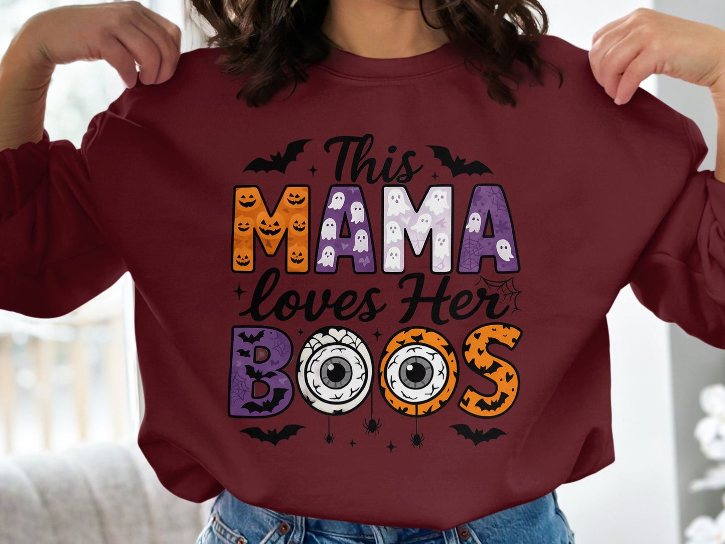 This Mama Loves Her Boos Halloween Sweatshirt product