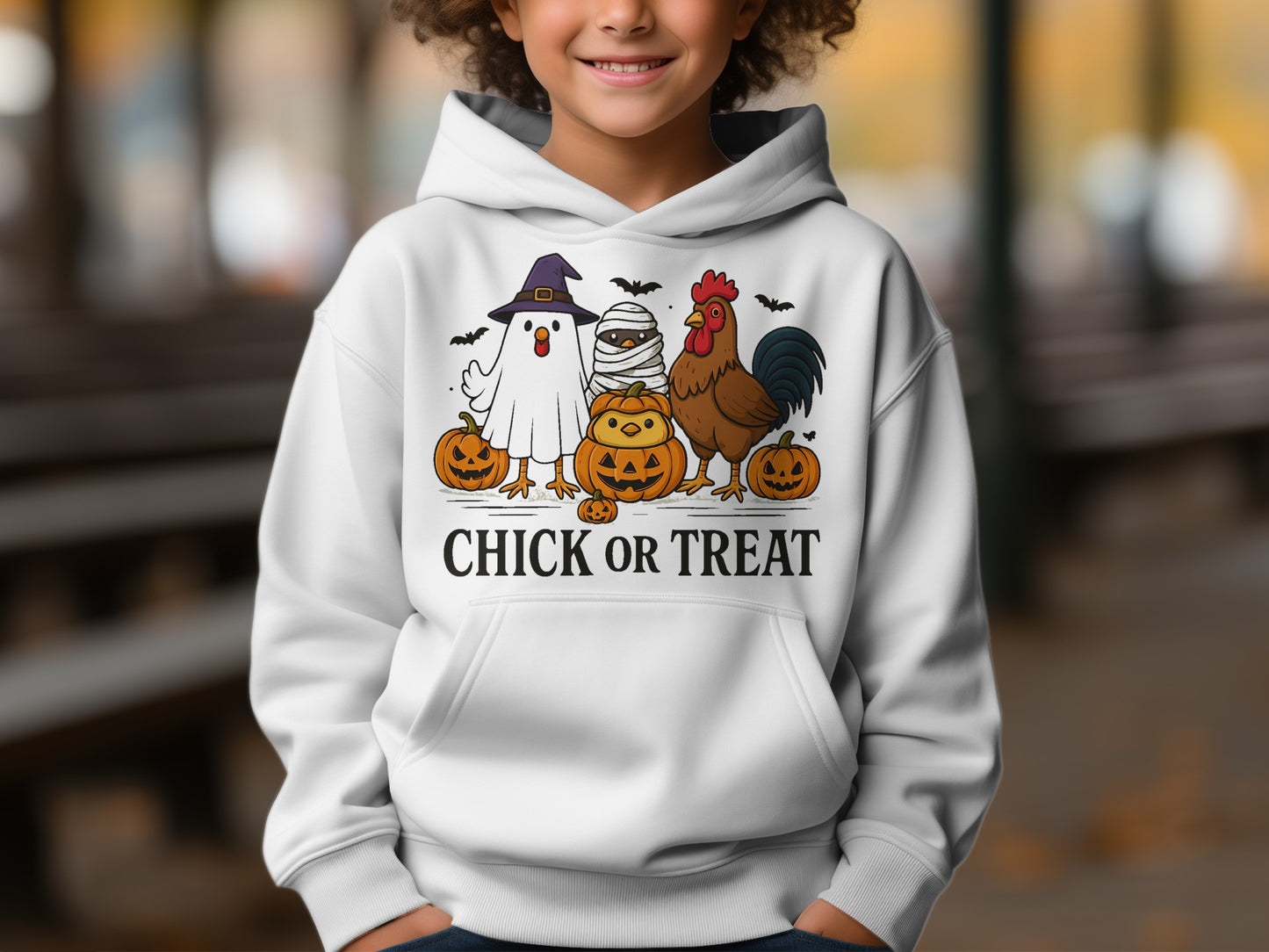 Chick or Treat Halloween themed hoodie product