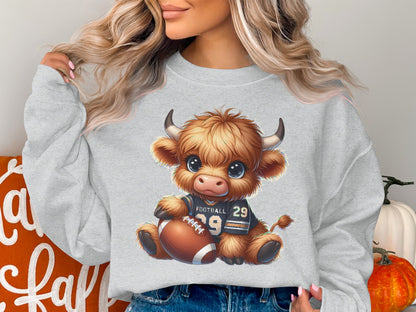 Adorable Football Cow Cartoon Sweatshirt product