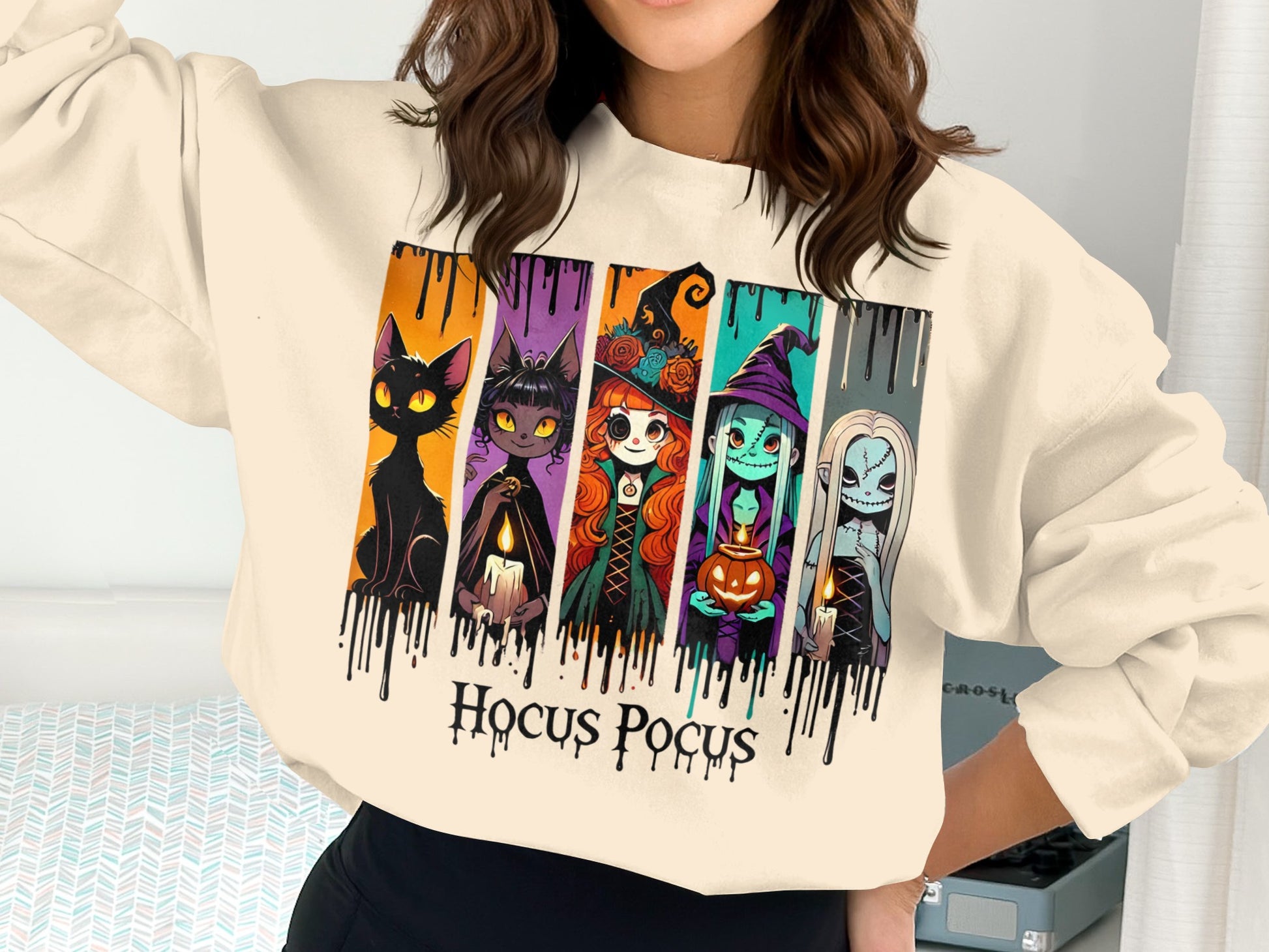Hocus Pocus Halloween Cat and Characters Sweatshirt product