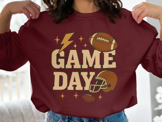 Game Day Football Themed Graphic Sweatshirt product