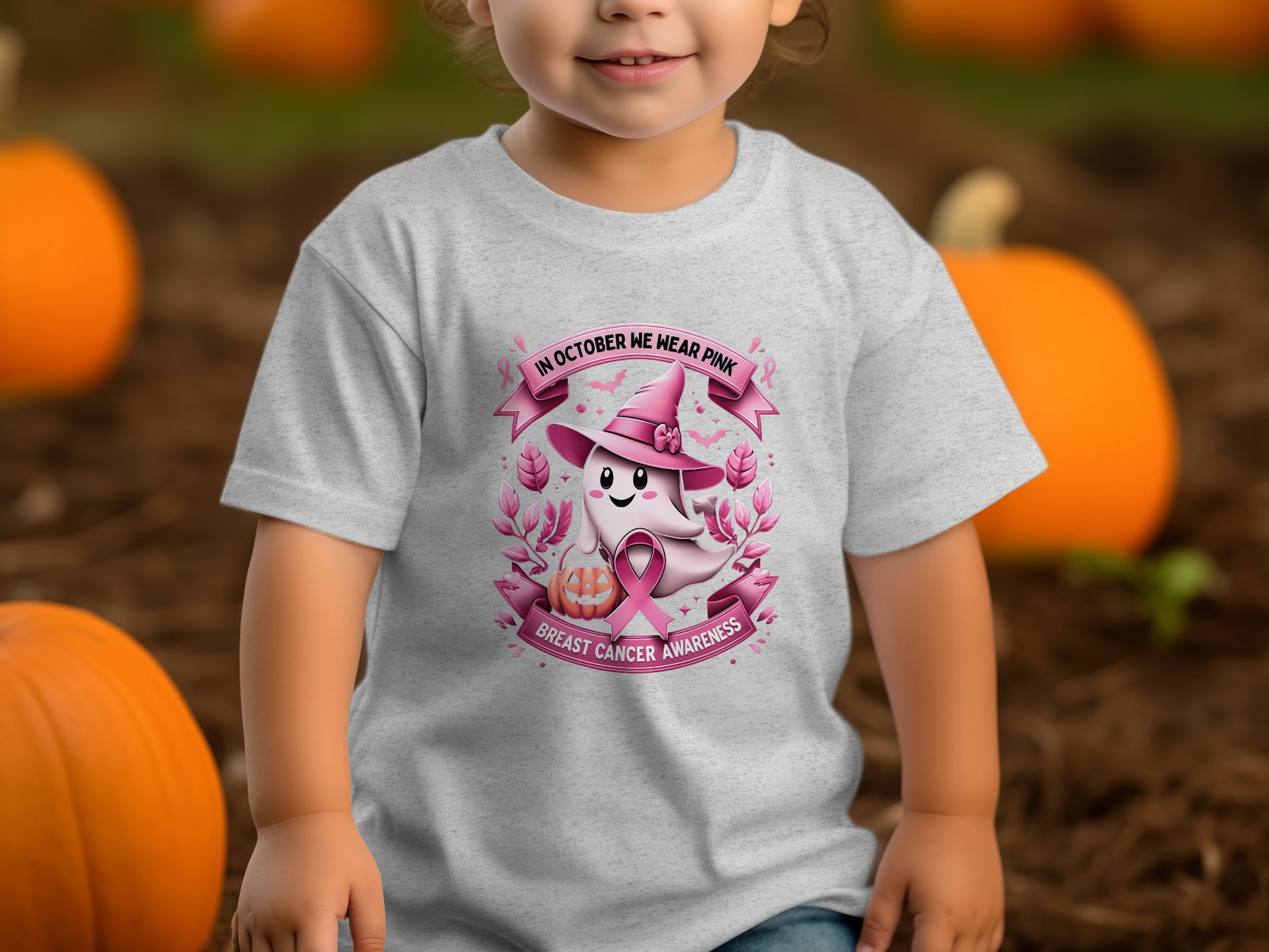 Breast Cancer Awareness Halloween Themed Shirt Product