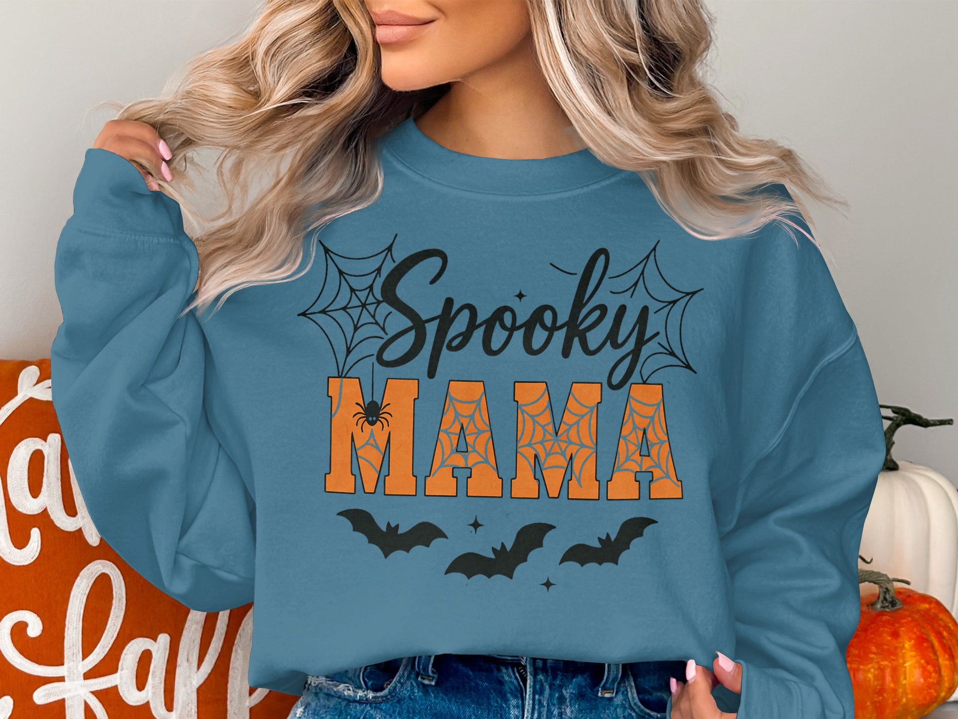 Spooky Mama Halloween Sweatshirt Comfortable product type
