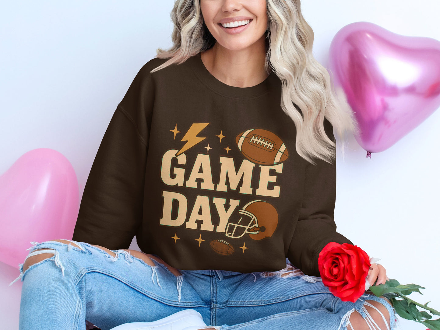 Excited Game Day Graphic Sweatshirt for Sports Lovers product